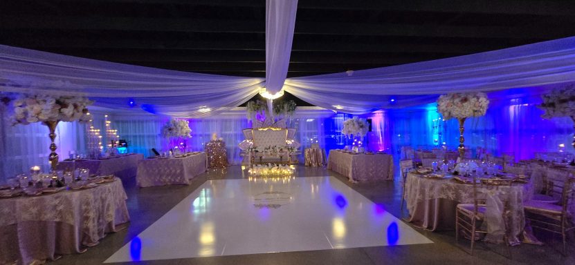 White Ceiling Drape